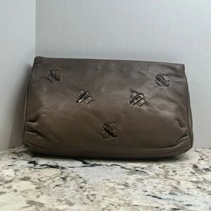Venetto Vintage Brown Leather Hinge Purse With Strap Convertible Purse